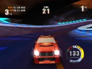 Front View of Super Tuned in Hot Wheels Stunt Track Challenge