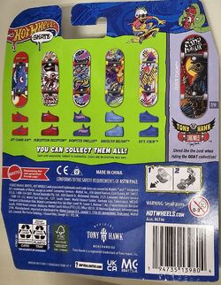 Hot Wheels Skate Neon Bones Tony Hawk Set of 4 Fingerboards and 2 Pairs of  Skate Shoes 