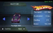 ULUS10239 00008.jpg (82 KB) Paradigm Shift as a playable car in Hot Wheels Ultimate Racing