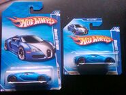 Long card and Short card 2010 Hot Auction Bugatti Veyron