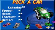 Lakester as a playable car in the GBA version of Hot Wheels Velocity X