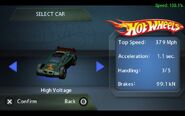 Hot wheels Ultimate Racing Spectyte Playbale but With Wrong Name as High Voltage.