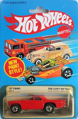 Hot Wheels Yellow 57 T-Bird Hong Kong 1977 1957 Ford
