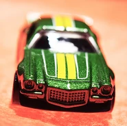 Close up of hood and paint work on 2018 70 Camaro