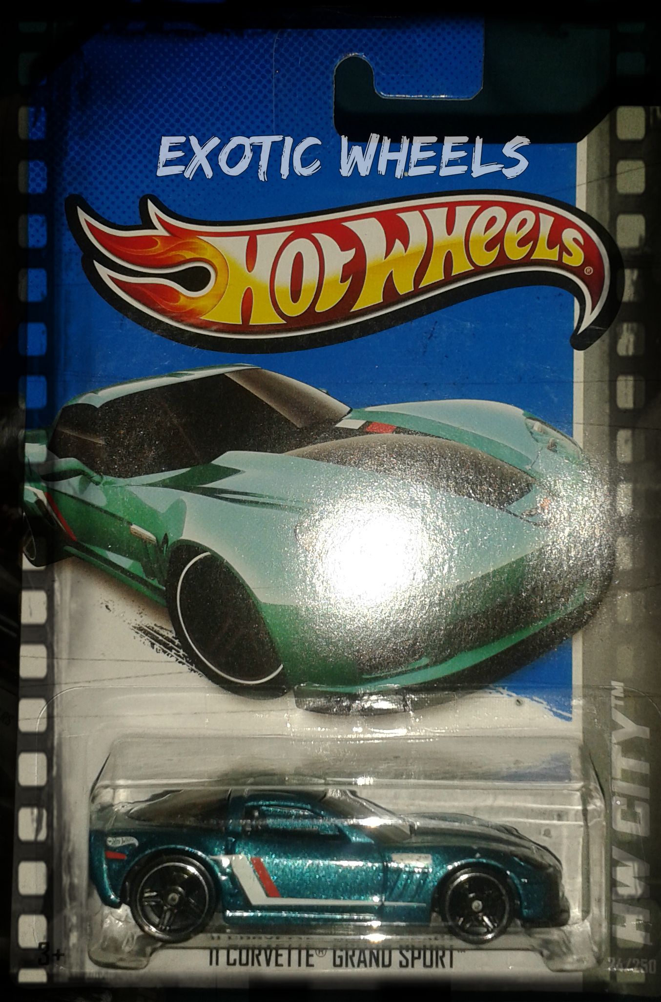 B13 '11 Corvette Grand Sport #162 YELLOW Toys R Us Only Hot Wheels 2012 
