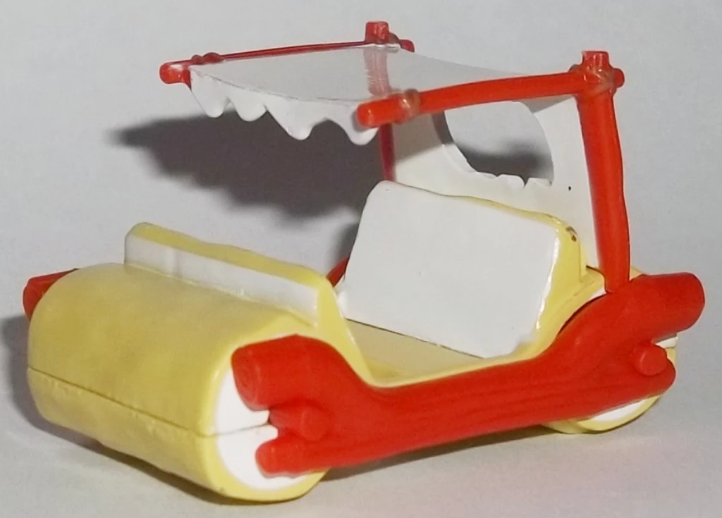2014 The Flintstones Flintmobile (Orange &Amp; Pale Yellow, White Roof)