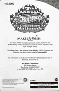 7th Annual Collectors Nationals Back of Card 2007