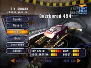 Overbored 454 as a playable car in Hot Wheels Stunt Track Challenge