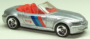 Hot Wheels Collector #518 BMW M Roadster, Silver with Black Painted Base