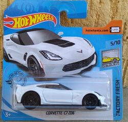 Hot Wheels 2017 217/365 LC Corvette C7 206 Longue Carte 