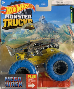  Hot Wheels Monster Trucks Mega Wrex - Plus Connect and Crash  Car 50/75 - Crash Squad 3/4 : Toys & Games