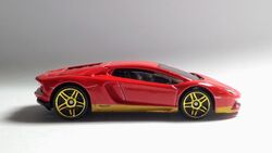Hot Wheels Mainline Hw Exotics Red Lamborghini Aventador Miura Homage