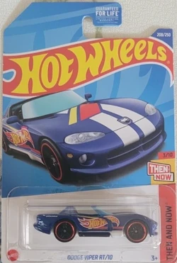 Hot Wheels Dodge Viper RT/10 Viola – Modellino Scala 1:64, HW Roadsters 7/10, Collezione 131/250