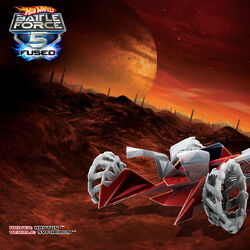Hot wheels battle force 5 red sentients top