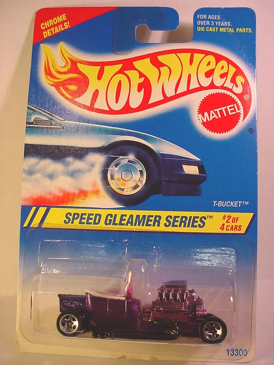 Hot Wheels 1991 Park'n Plates - T-bucket - Version Tampo Orange Intérieur - Loose