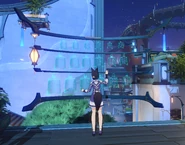 A Xianzhou folk musician playing a bell-like instrument.