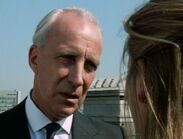 Francis Urquhart about to kill Mattie Storin