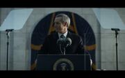 President Walker delivering inaugural address on January 21, 2013.