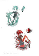 Phosphophyllite and Cinnabar art