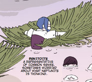 Benitoite from the volume 8 character introduction pages