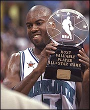Charlotte Hornets 41 Glen Rice 1996 All Star Green Throwback NBA Jersey
