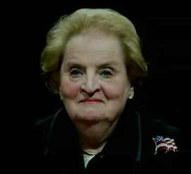 Madeleine Albright, erwähnt in Schweiß, Tränen und Heidi, Die Rächerin und Sex mit der Ex
