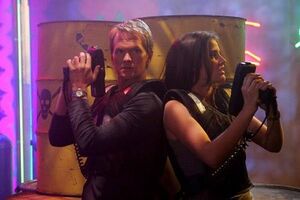 Barney stinson and robin laser tag