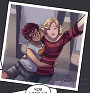 KrazyOnKatnip Elias Pride Heart shirt and Abigal F.: Marin in striped shirt.