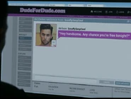 Oliver messaging Philip on DudeForDude