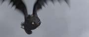 Toothless saves Hiccup from crashing HTTYD 2.gif