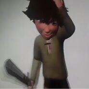 Partially finished animation of Hiccup in this scene from the Character Development bonus feature on the DVD/Blu-ray.