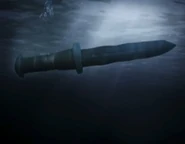 One of Dagur's daggers sinking to the bottom of the sea
