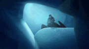These ice caves are formed by a series of intricately connected tunnels with numerous chambers.gif