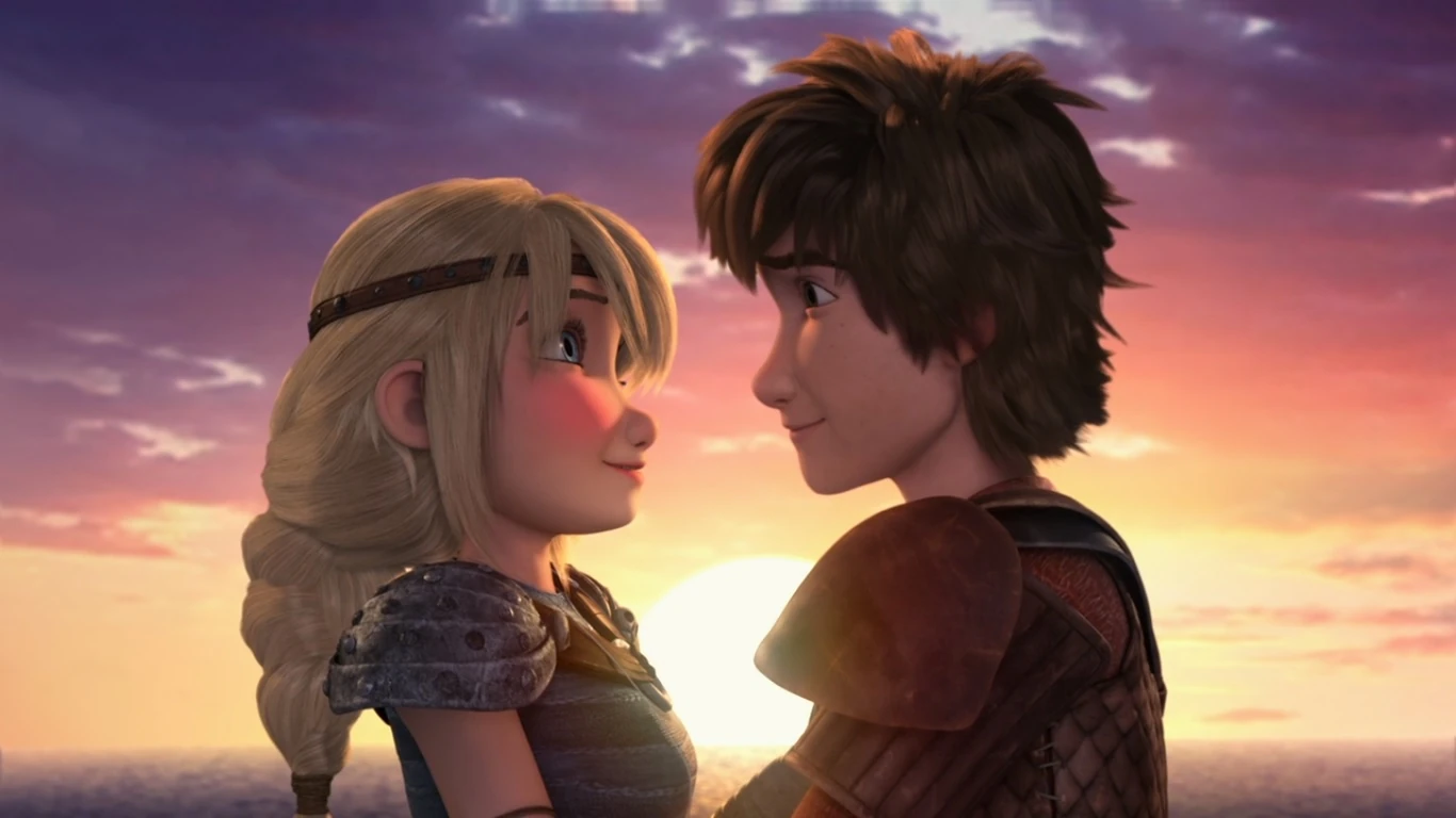 como entrenar a tu dragon beso de astrid e hipo