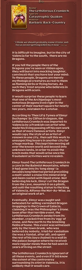 TU-Lethiferous Cromlech Bio