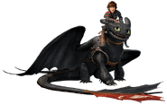 Hiccup;Toothless-Transparent