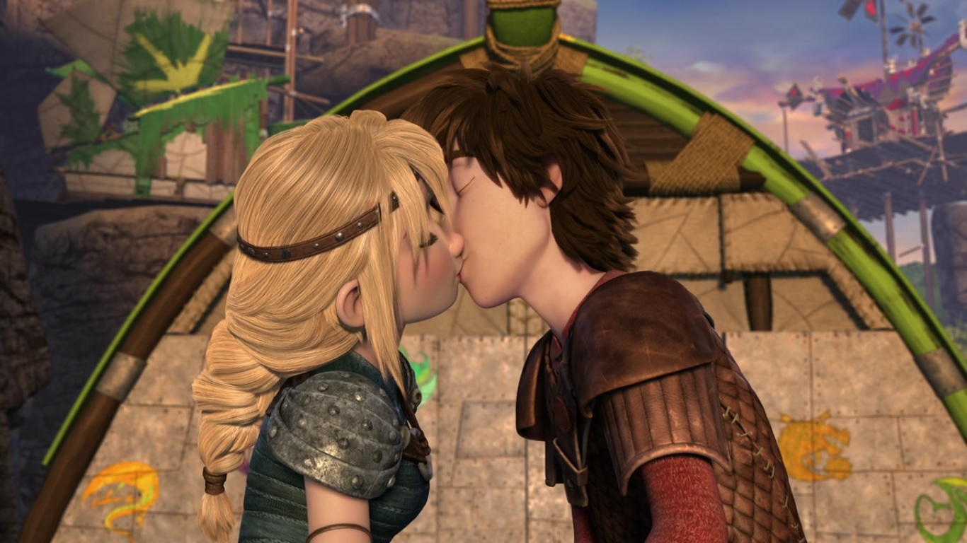 how to train your dragon astrid and ruffnut kissing