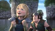 Astrid celebrating Hiccup clearing the dome.jpg