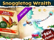 The Snoggletog Wraith's into to Rise of Berk, available with Gothi's Pet