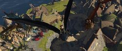 Hiccup and the Gang have a race over berk