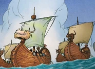 Different skull seen on an Outcast ship in "Dangers of the Deep".