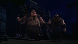 Gobber equiped with an arsenal of weapons