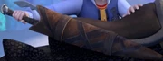 Tom's sword in its scabbard, mounted to Thunder's saddle.