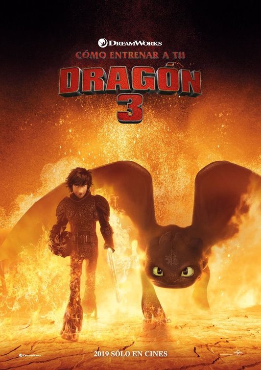 037 How to Train Your Dragon 3 The Hidden World Hiccup Movie 24"x14" Poster 