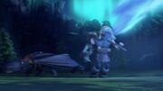 Hiccup saving Astrid from the flightmare