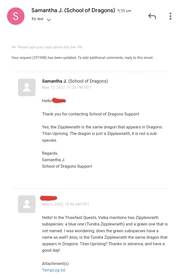 SOD-Email Zipplewraith Inquiry