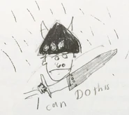 Hiccup with a Scaremaker in a wood case for safety