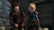 Hiccup and Astrid smiling at each other wings of war part 1