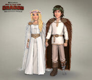 Astrid and Hiccup in wedding attire