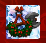 Holly-decorated axe